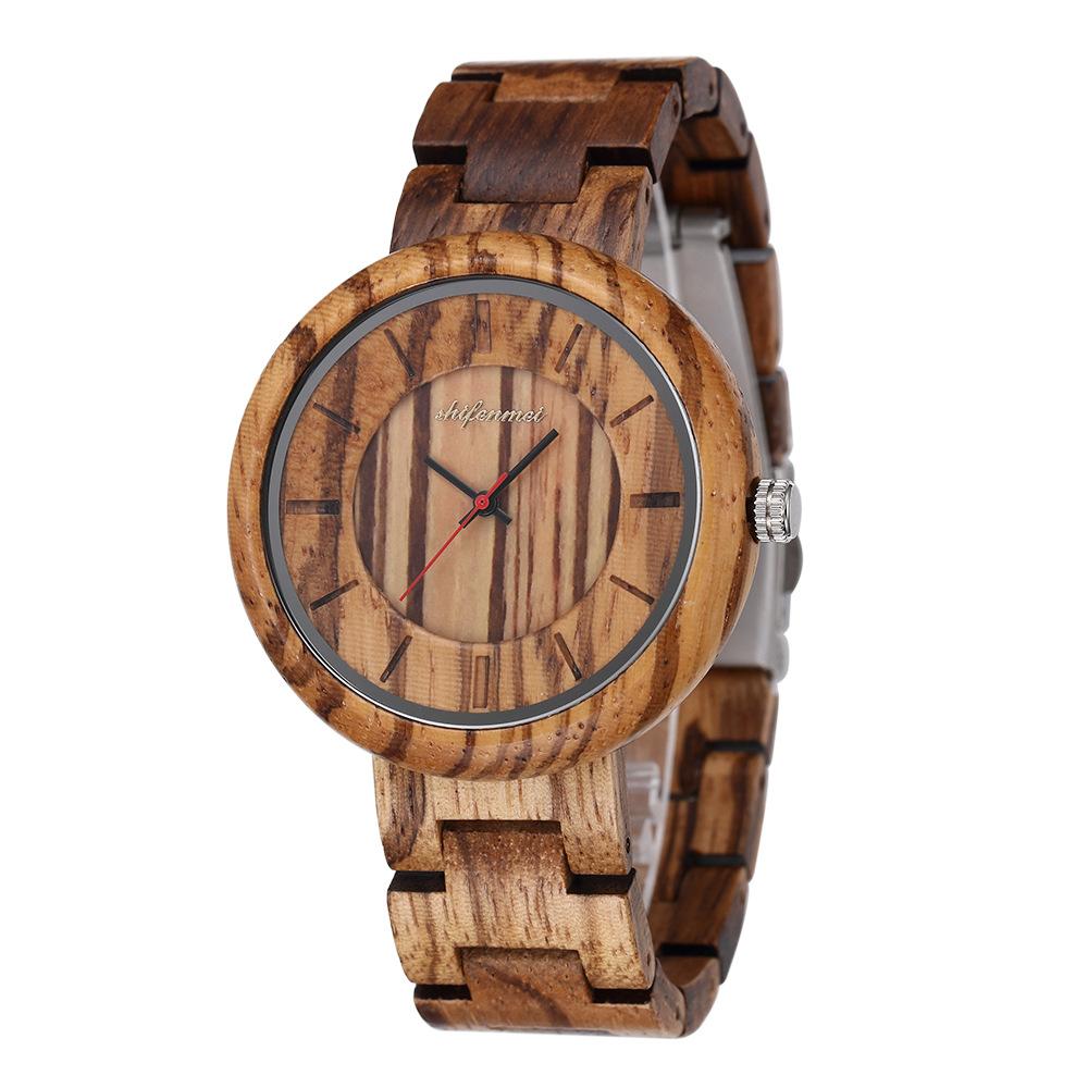 Women's Watch Wooden Green Fashion Quartz Watch