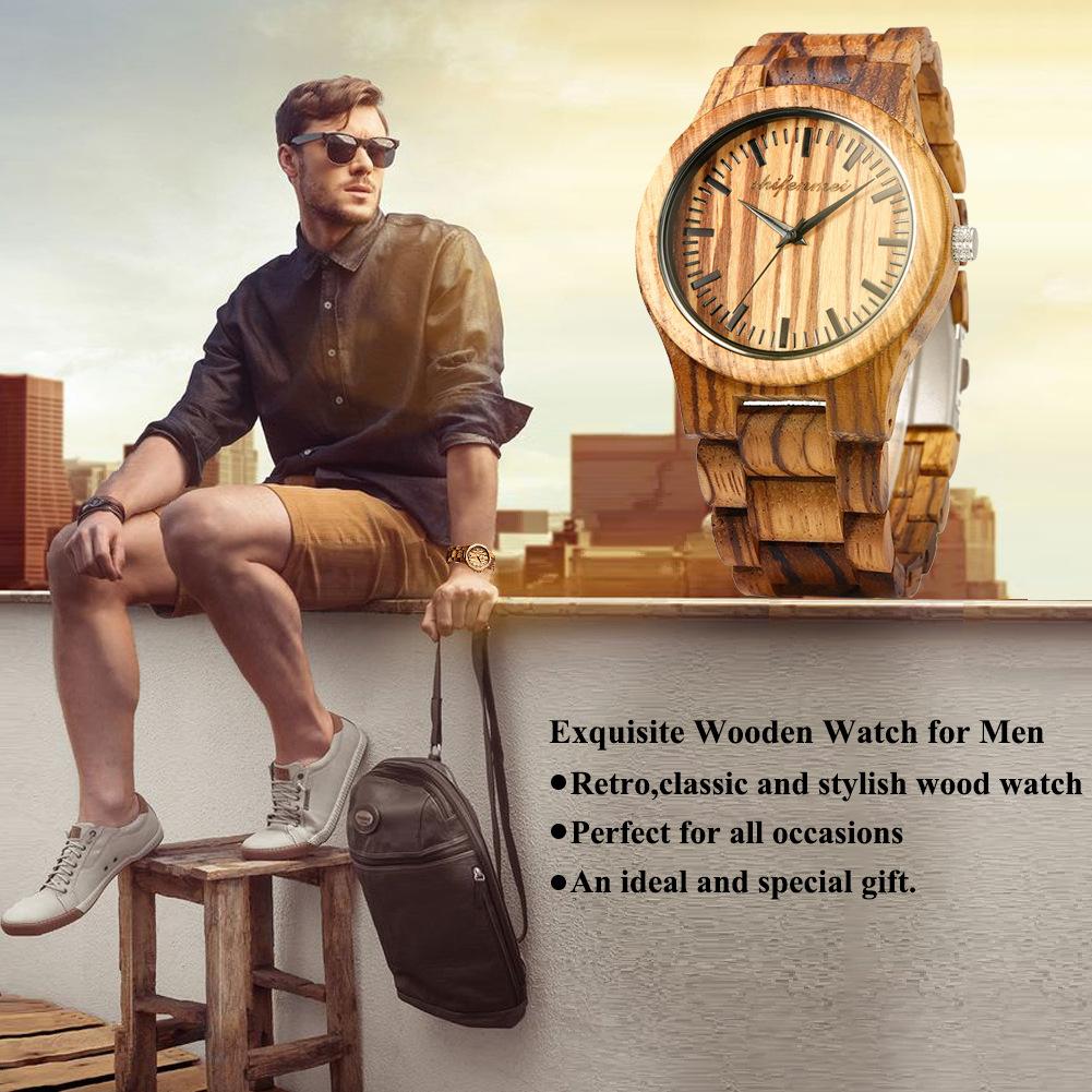 2024 New Classic Men's Fashion Watch Wooden Watch