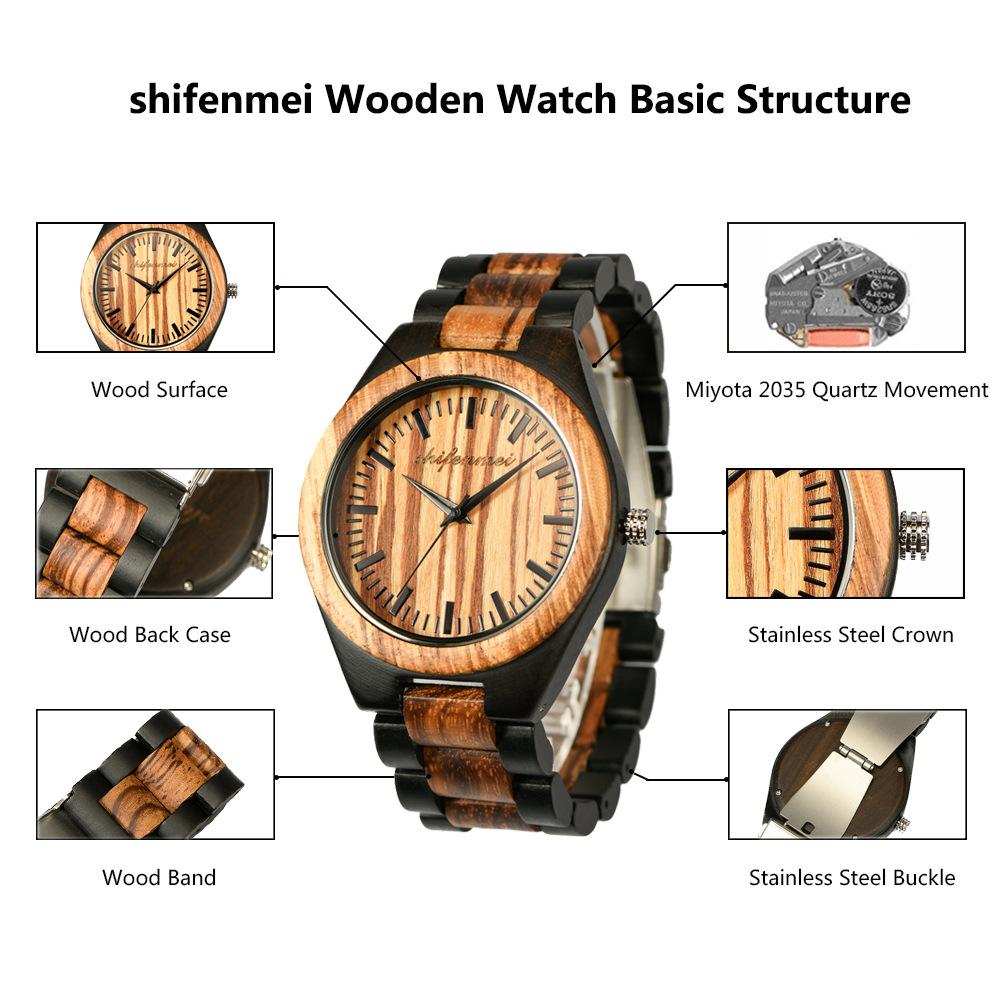 2024 New Classic Men's Fashion Watch Wooden Watch