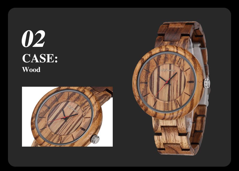 Women's Watch Wooden Green Fashion Quartz Watch